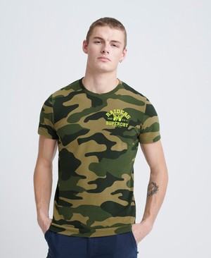 Superdry Dry Graphic Camo Férfi Pólók Camo | AEUCM0172